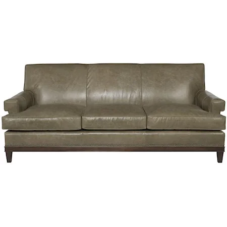 Rugby Road Contemporary Sofa with Key Hole Arms